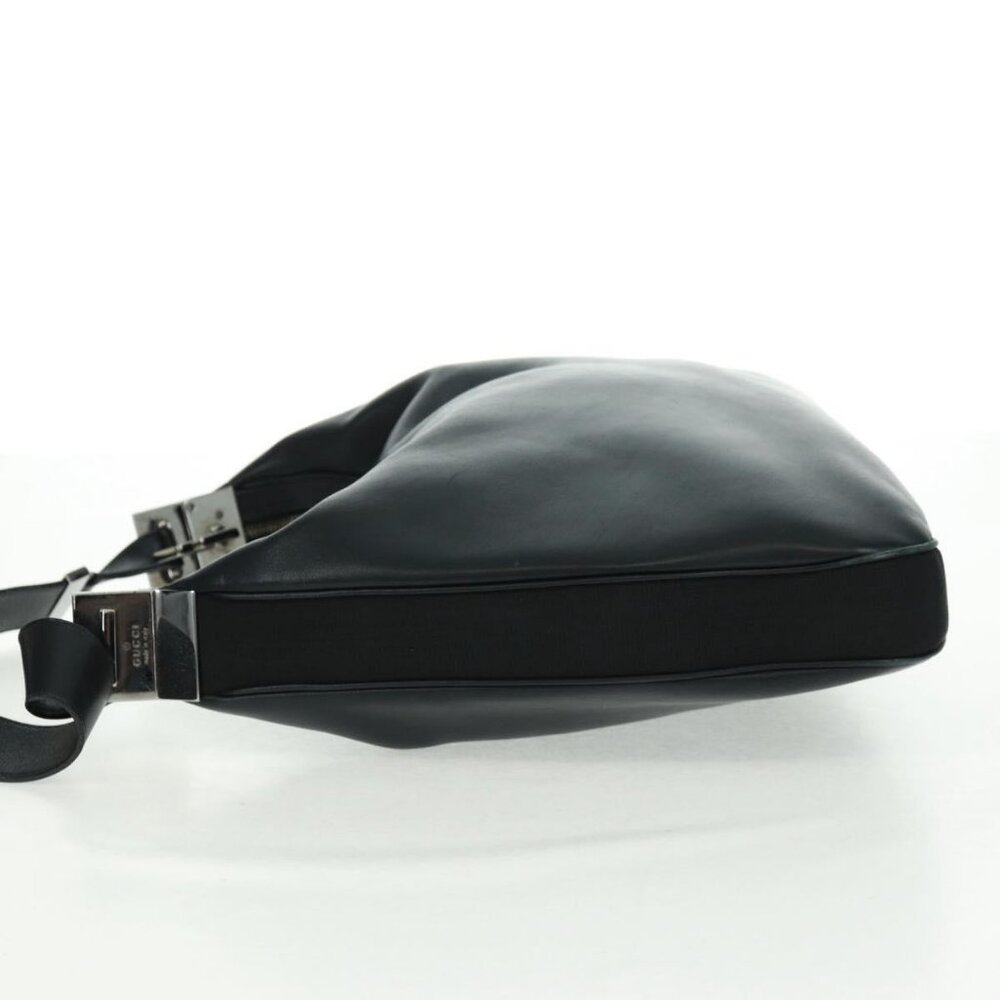 Authentic GUCCI Shoulder Bag Leather Black Silver 001 3341 3444 - Picture 11 of 16
